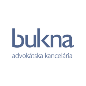 Logo Bukna - minimalisticke modre pismo