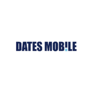 Dates Mobile logo - modrej farby so svetlomodrym detailom