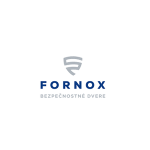 Logo Fornox - modre a sive pismo