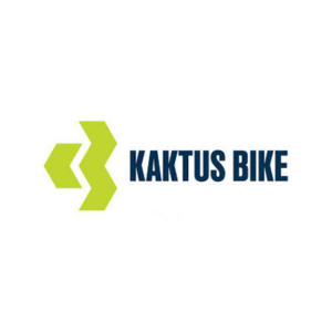 Logo Kaktus bike - tmavomodre jednoduche moderne logo so zelenym znakom