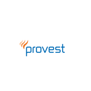 Logo provest - jednoduche logo modrej farby